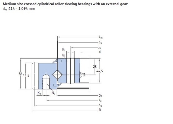 China RKS.161.16.1204 crossed roller Slewing bearing with external gear ,1119x1338x68 mm supplier