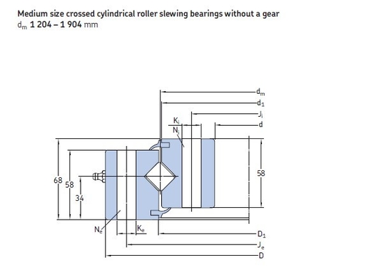 China RKS.160.20.1904 slewing bearings,1796X2012x68mm, without gear, raceway hardness:55-62HRC supplier