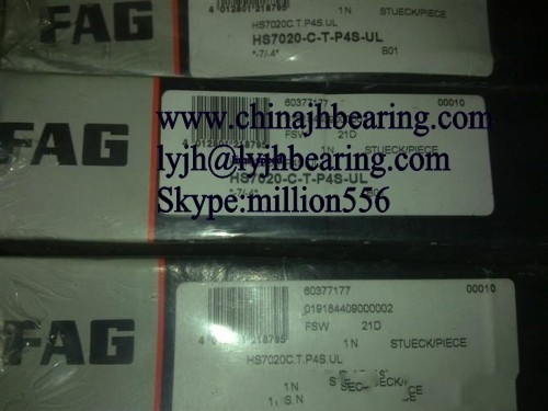 China JHB bearing HS7020-C-T-P4S-UL main spindle bearing 100x150x24,P4 Grade with seal,stock supplier