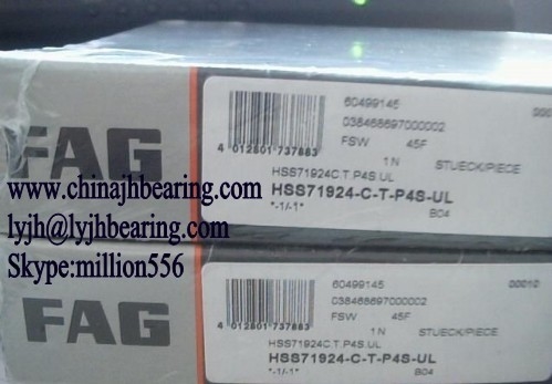 China HSS71924-C-T-P4S-UL Angular contact Ball Bearing 120x165x22mm,15 ° contact angle supplier