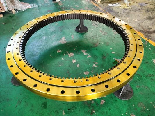 China Special Swivel Ball Bearing With Teeth For EC460 Excavator Slewing Bearings supplier