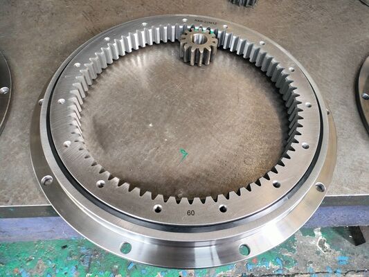 China Four point contact ball slewing bearing RK6-22N1Z with external flange 648X447X56mm supplier