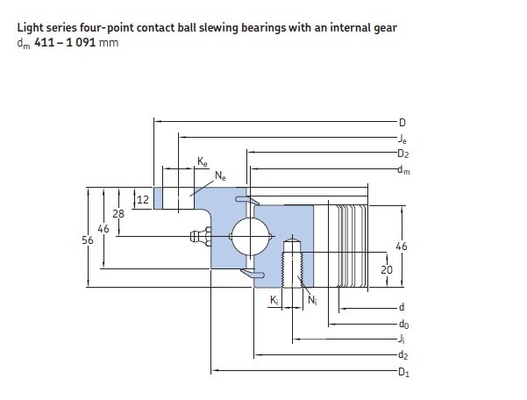 RKS.22 0411  slewing bearings factory and price 325x518x56mm,ball bearing with internal gear supplier