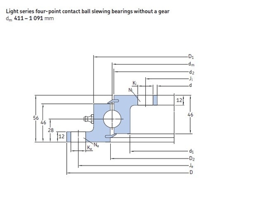 RKS.23 0411  slewing bearings,304x518x56mm,ball bearing without gear supplier