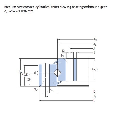 RKS.160.14.0544 slewing bearings,474x616x56mm, without gear, raceway hardness:55-62HRC supplier