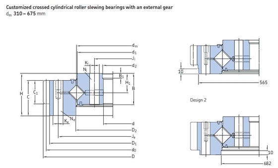 RKS.921150303001 crossed roller Slewing bearing with external gear ,233x403.5x55 mm supplier