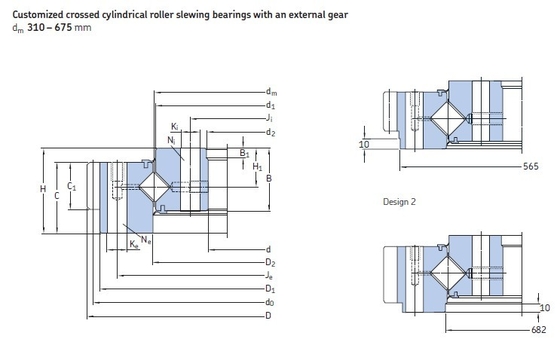 RKS.921150303001 crossed roller Slewing bearing with external gear ,233x403.5x55 mm supplier