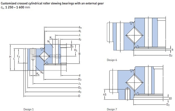 RKS.425060101001 crossed roller Slewing bearing with external gear ,1080x1475.5x110 mm supplier