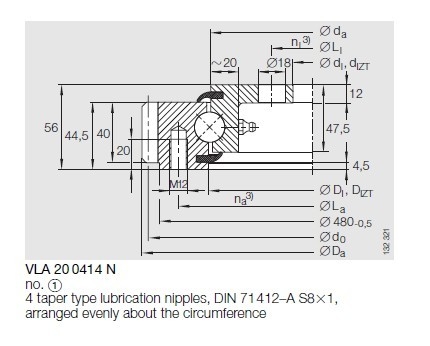 VLA200414N bearing,VLA200414N slewing ring,VLA200414N slewing bearing supplier