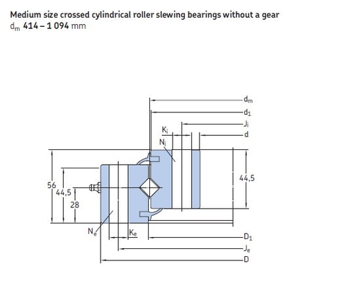 RKS.160.14.0414 slewing bearings,344x486x56mm, without gear, raceway hardness:55-62HRC supplier