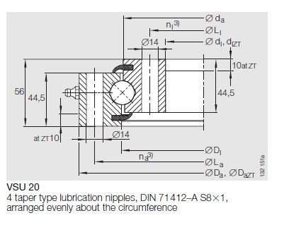 VSU200544 slewing ring , VSU200544 slewing bearing, VSU200544 bearing  supplier supplier