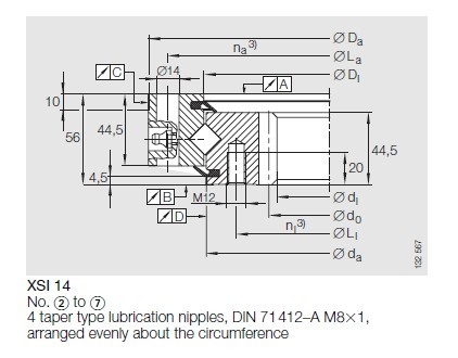 XSI140644N crossed roller slewing bearing with internal gear,XSI140644N slewing ring supplier