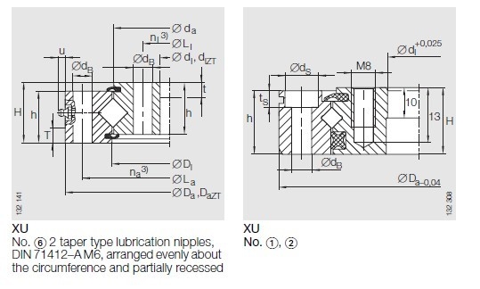 XU050077 Crossed roller slewing bearing  no gear,XU050077 slewing ring supplier