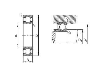 507540 deep groove Ball bearing ,180x259.5x33mm 507540 Bearing price supplier