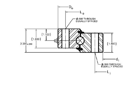 HS6-25P1Z slewing bearing,HS6-25P1Z slewing ring no teeth,29.5X21X2.2 inch size supplier