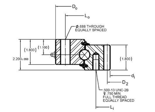 HS6-29N1Z slewing bearing,HS6-29N1Z slewing ring with internal teeth, 33.4x25.6x2.2 inch supplier
