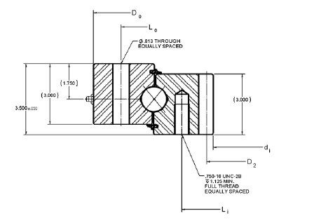 HT10-48N1Z 4-point contact ball slewing bearing with internal gear,HT10-48N1Z slewing ring supplier