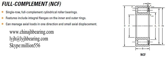 NCF2924V cylindrical roller bearing 120x165x27mm,Timken bearing code,GCr15 material supplier