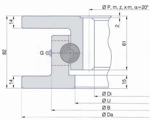 I.800.22.00.A slewing ring,I.800.22.00.A turntable bearing supplier,805x636x82 mm,OEM supplier
