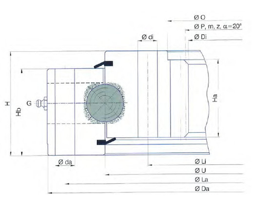 I.815.32.00.D.1 slewing ring, I.815.32.00.D.1 turntable bearing,810x593x80 mm supplier