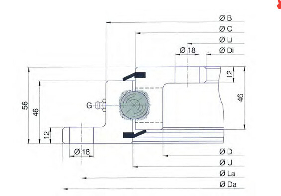 To order SD.1200.20.00.C bearing 1198x984x56 mm,SD.1200.20.00.C slewing bearing,no gear supplier