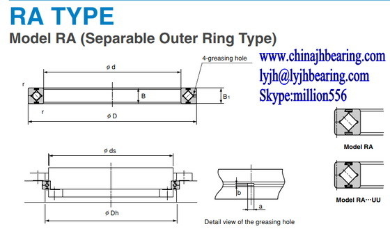 Crossed roller bearing RA5008,50X66X8 MM,in stock supplier