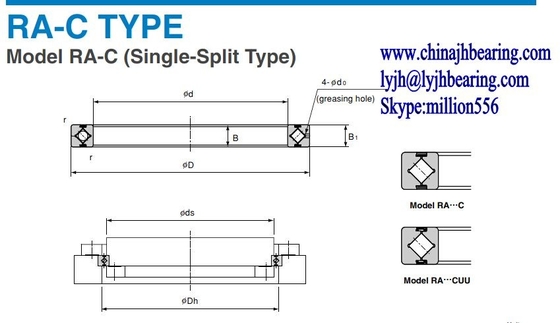 Crossed roller bearing RA17013C,RA17013C bearing supplier 170X196X13 MM supplier