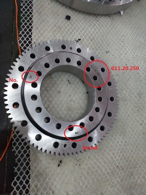 011.20.250  Belong to four point contact ball slewing bearing with external teeth,offer assembly drawing supplier