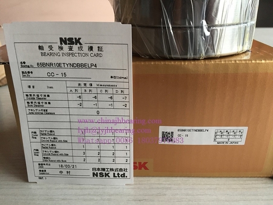 65BNR10ETYNDBBELP4 NSK spindle bearing used for machine tool main spindle center. supplier