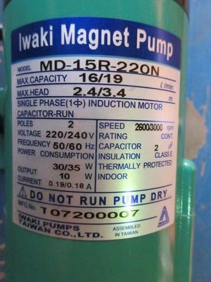 IWAKI Magnet pump Japan MD-15R-220N/MD-15R-N 110V stock and price supplier